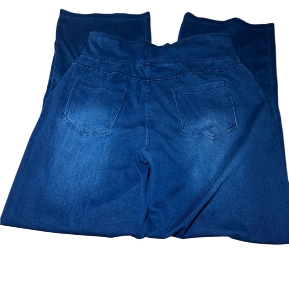 a new day Stretch Dark Blue Flare Wide Leg Jeans - Picture 6 of 6